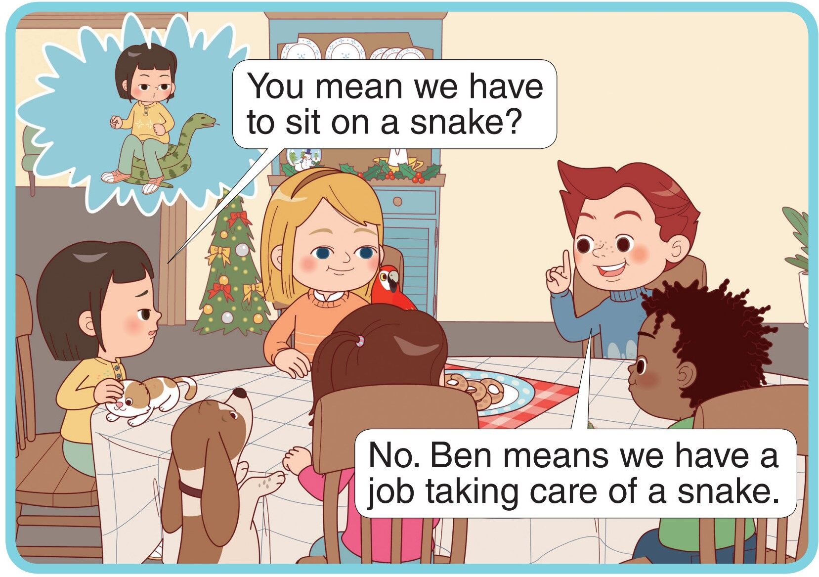 The Pet-Sitting Job绘本故事第5页