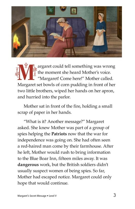Margaret's Secret Message绘本故事第3页