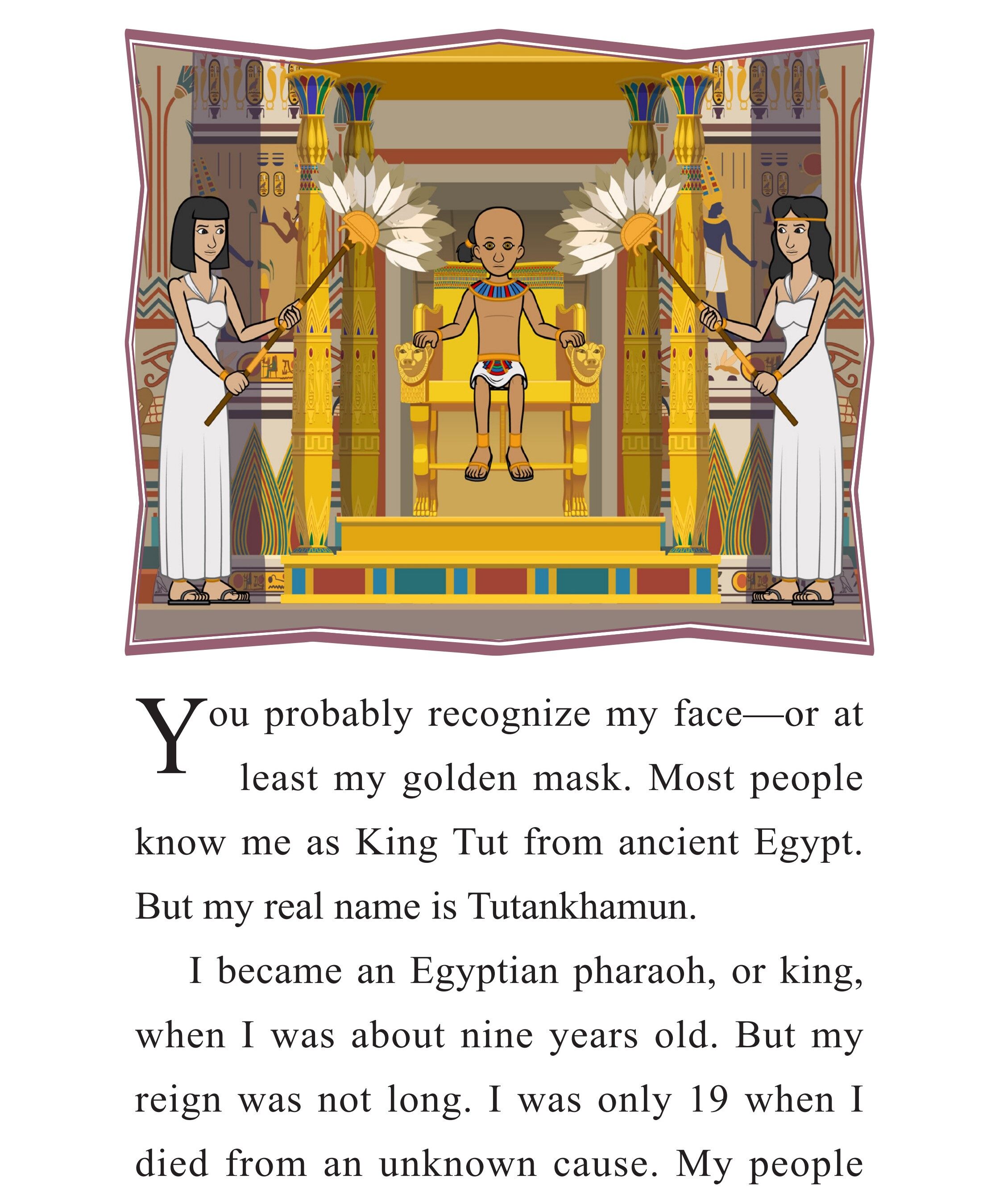 King Tut’s Secrets绘本故事第2页