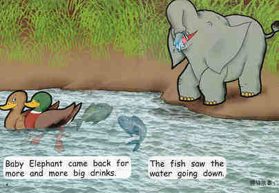 thirsty baby elephant绘本故事第4页