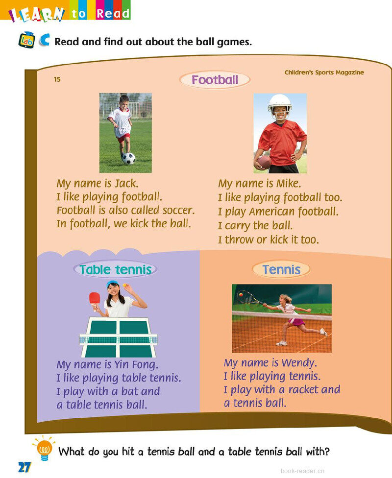 5 Sports we like绘本故事第4页