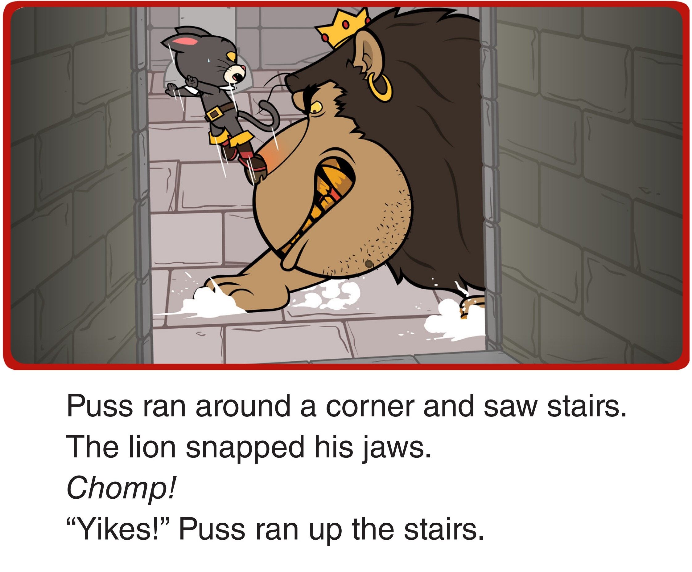 Chased by a Lion绘本故事第5页