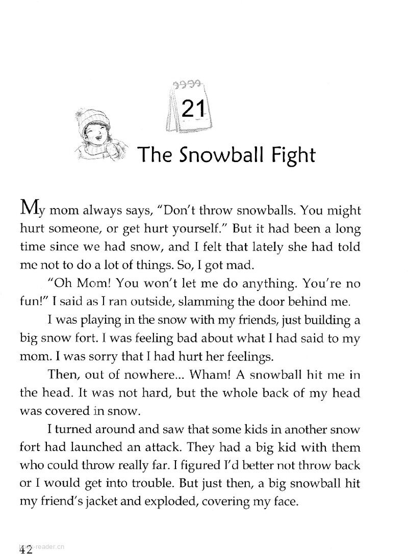 The Snowball Fight绘本故事第2页