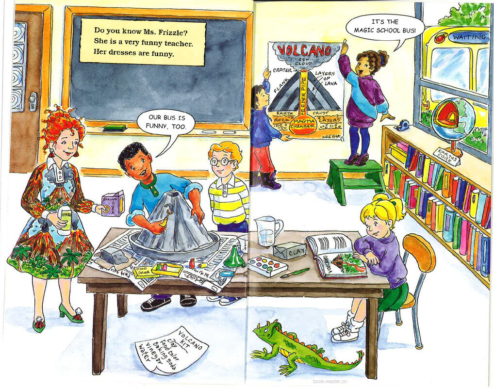 Magic School Bus Inside a Volcano绘本故事第3页