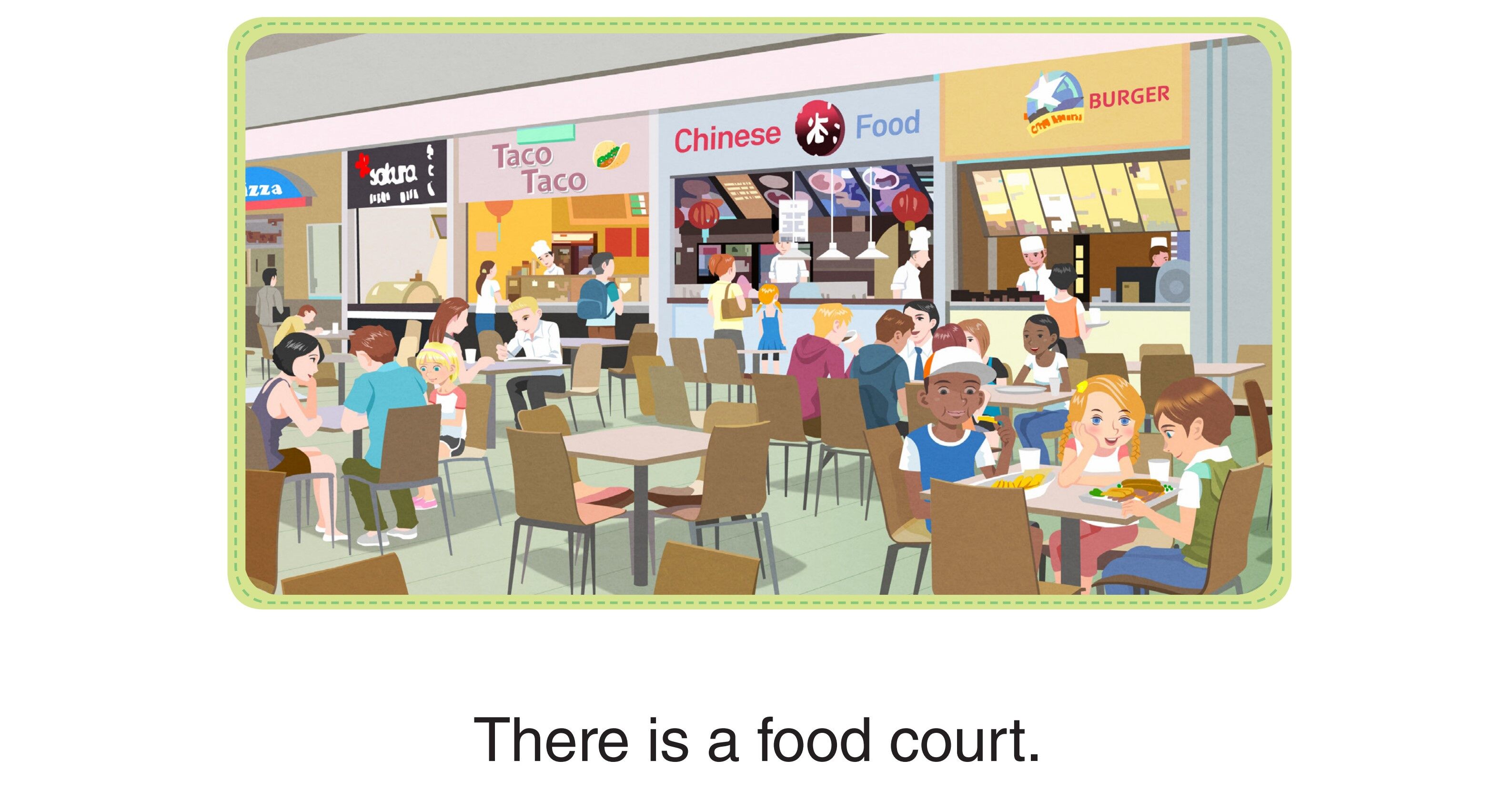 There Is A Food Court绘本故事第2页