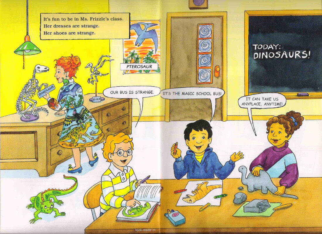 Magic School Bus Flies With the Dinosaurs绘本故事第3页