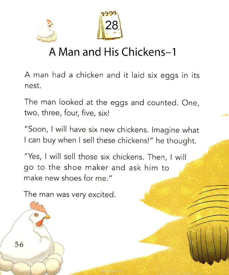 A Man and the Chickents-1绘本故事第2页