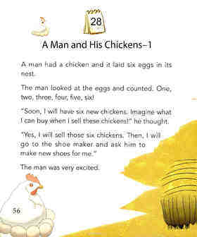 A Man and the Chickents-1绘本故事第2页