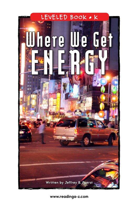Where We Get Energy绘本故事第2页