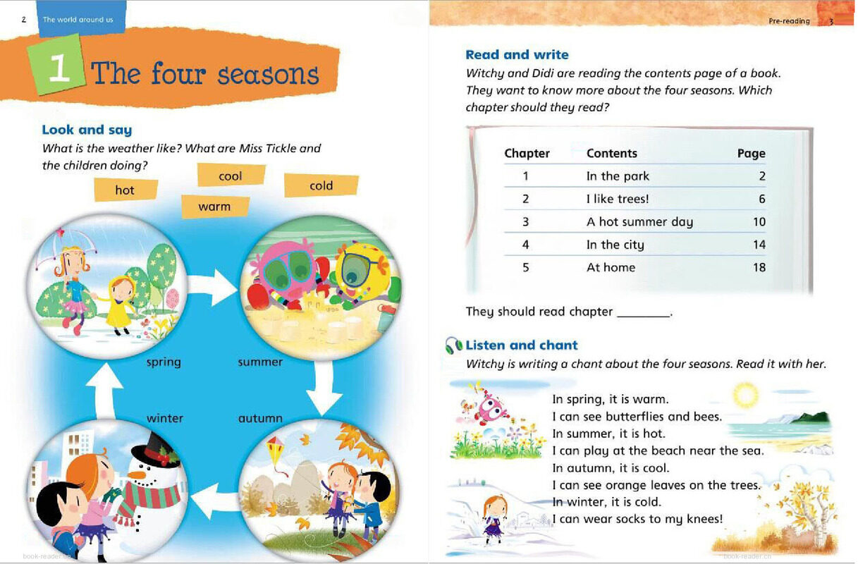 2B Unit 1 The four seasons绘本故事第2页