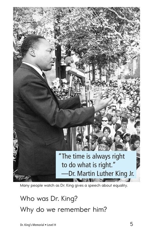 Dr. King's Memorial绘本故事第4页