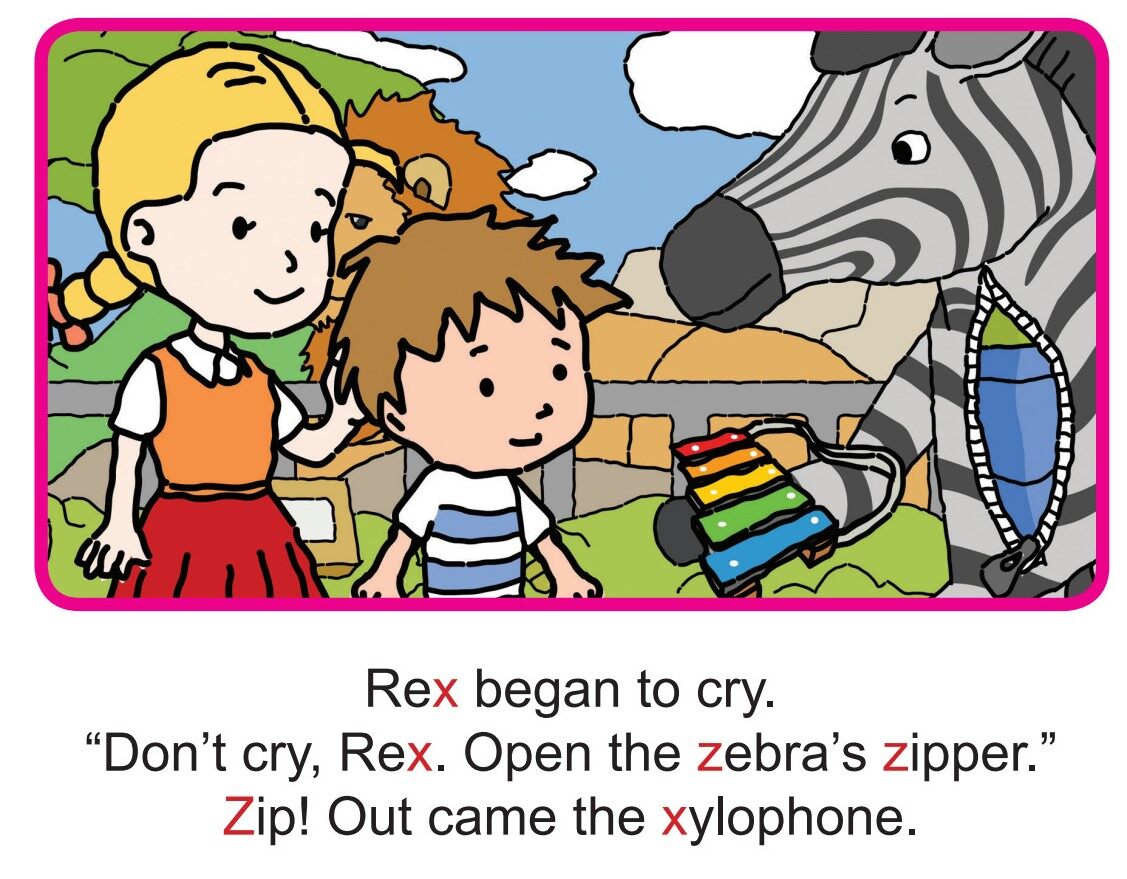 'X', 'Z' words -  Rex at the Zoo绘本故事第3页
