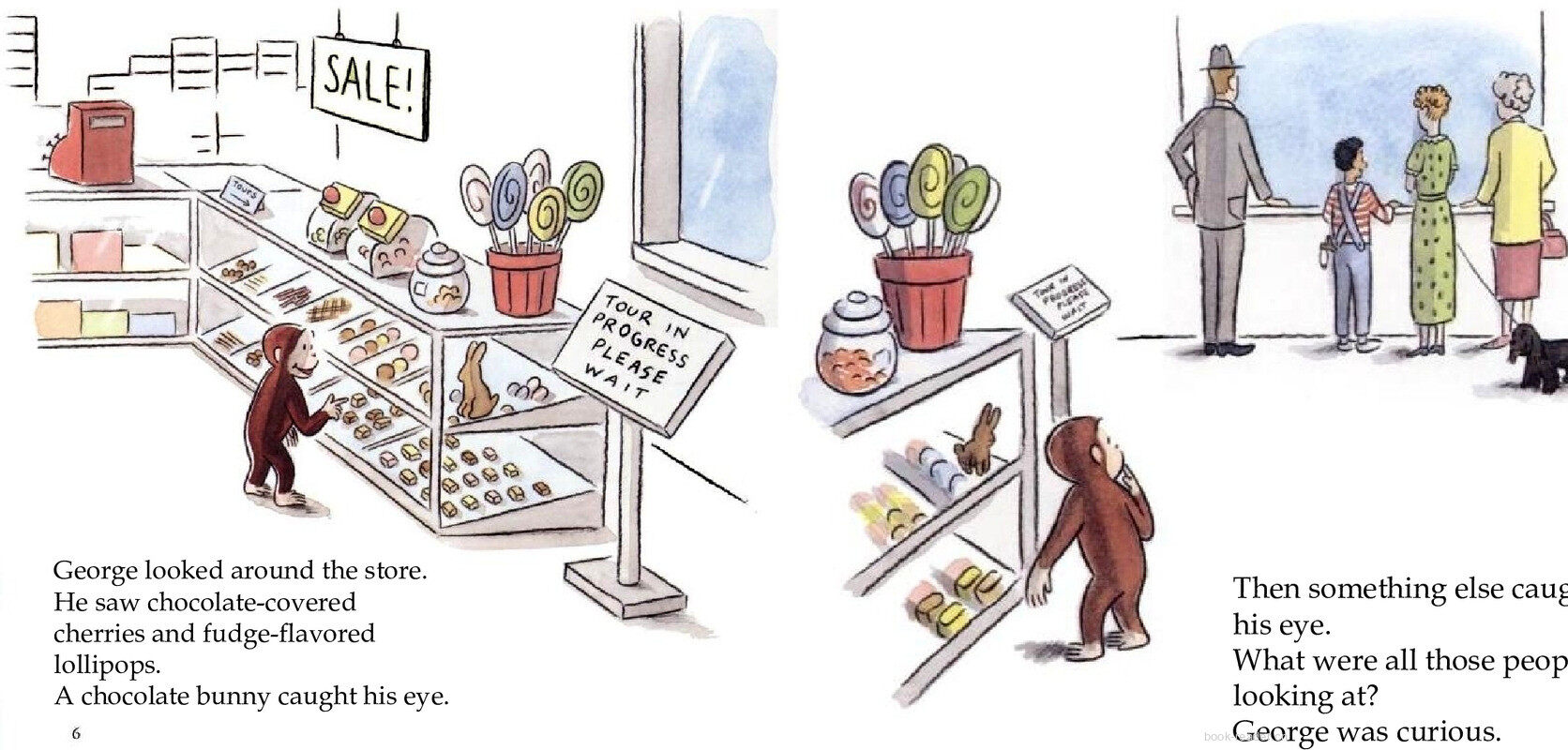 Curious George Goes to a Chocolate Factory绘本故事第5页