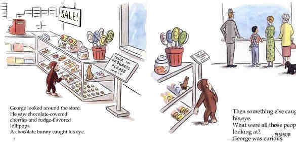 Curious George Goes to a Chocolate Factory绘本故事第5页