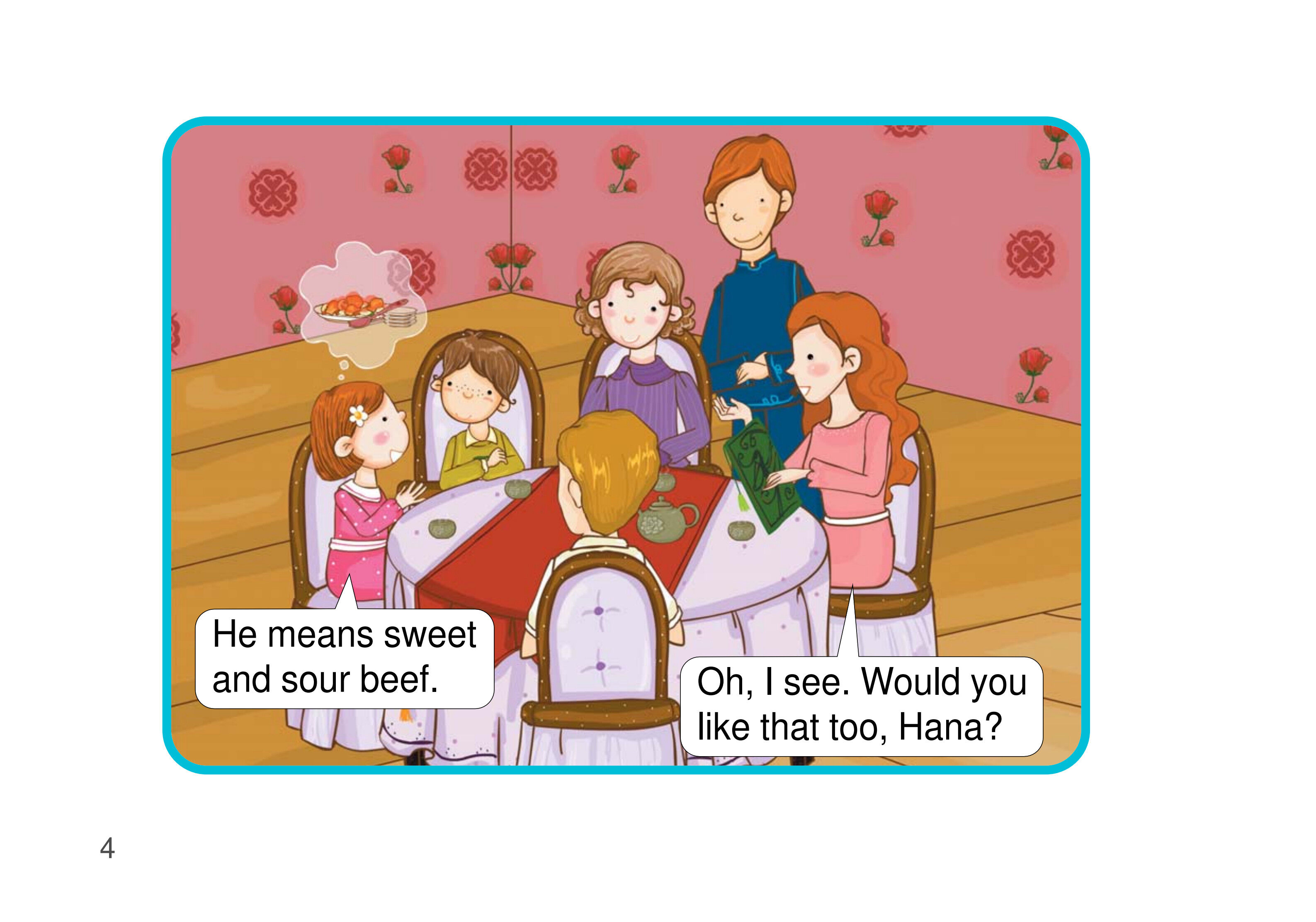 At the Reataurant绘本故事第5页