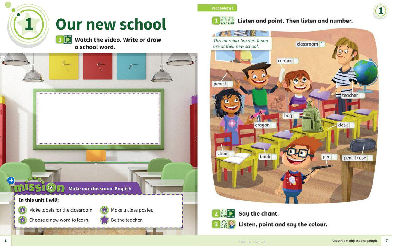 01 Our new school绘本故事第2页