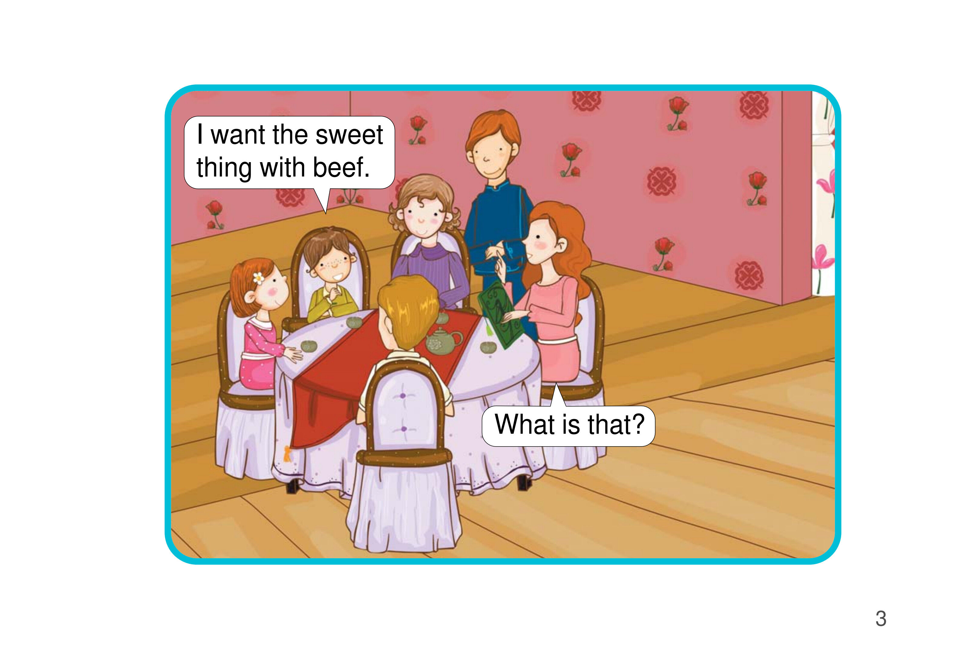 At the Reataurant绘本故事第4页