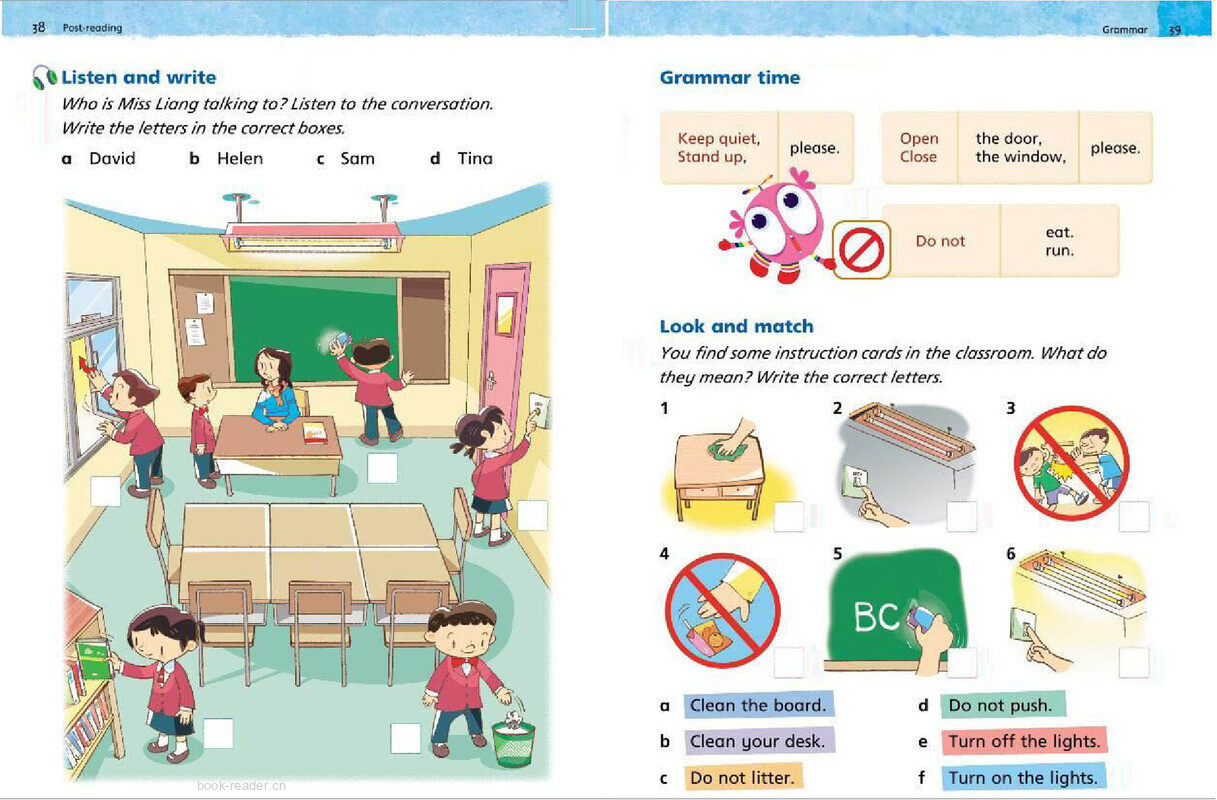 1A Unit 5 In the classroom绘本故事第4页