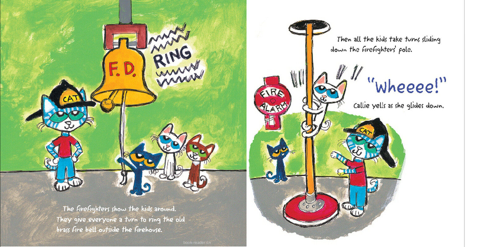 Pete the Cat Firefighter Pete绘本故事第5页