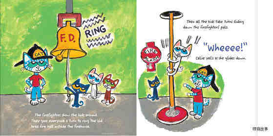 Pete the Cat Firefighter Pete绘本故事第5页