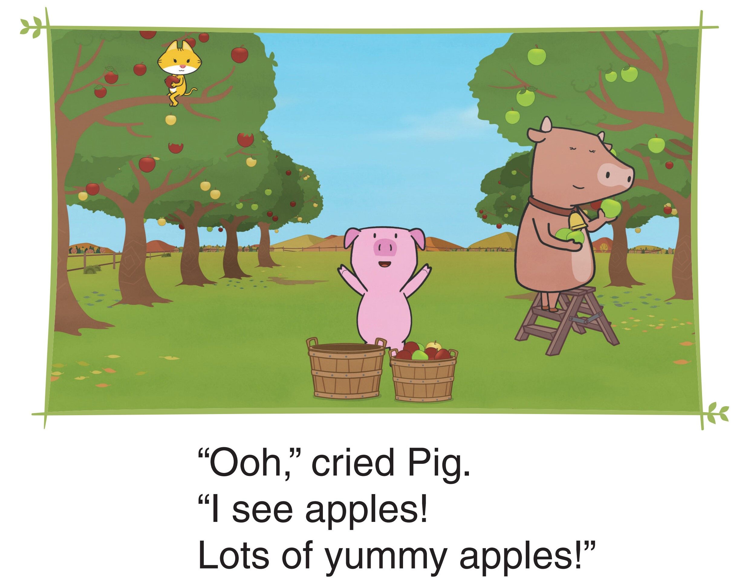 Picking Apples绘本故事第2页