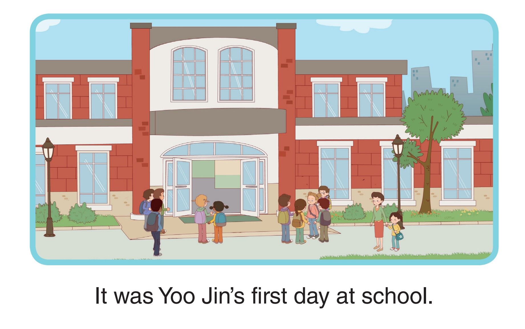 Yoo Jin's First Day绘本故事第2页