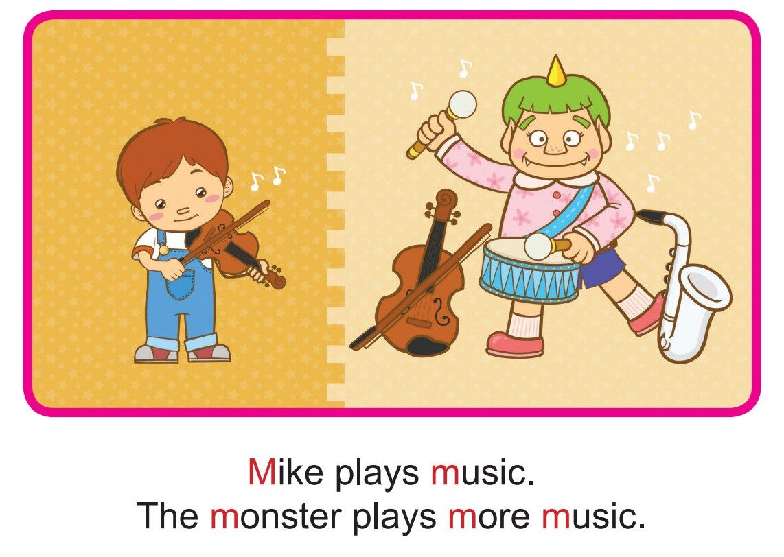 'M' words -  Mike and the Monster绘本故事第4页