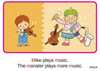 'M' words -  Mike and the Monster绘本故事第4页