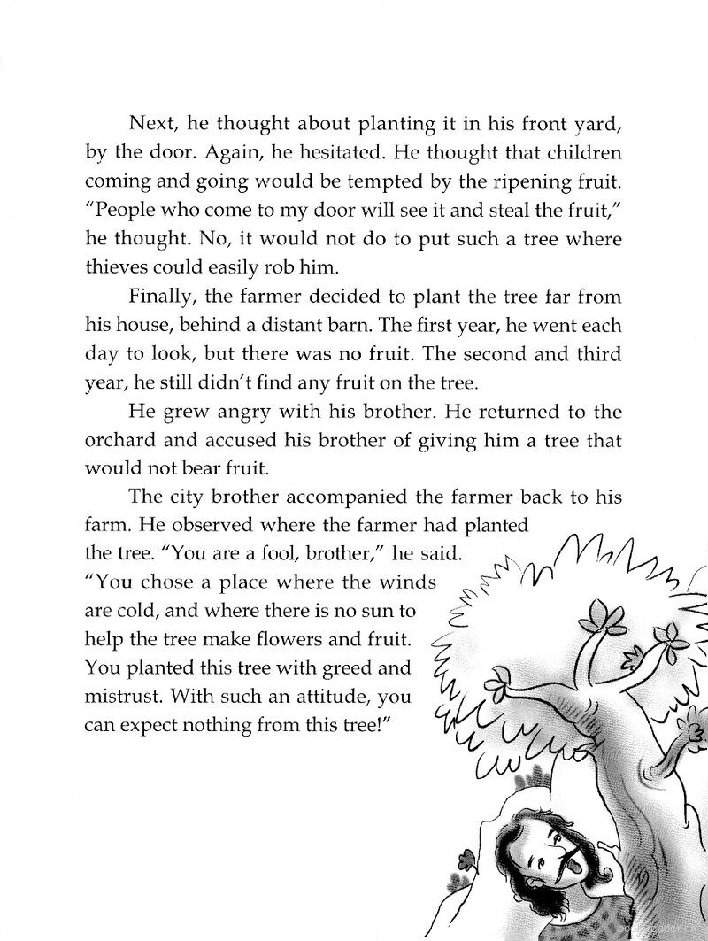 The Tree and the Stingy Brother绘本故事第3页