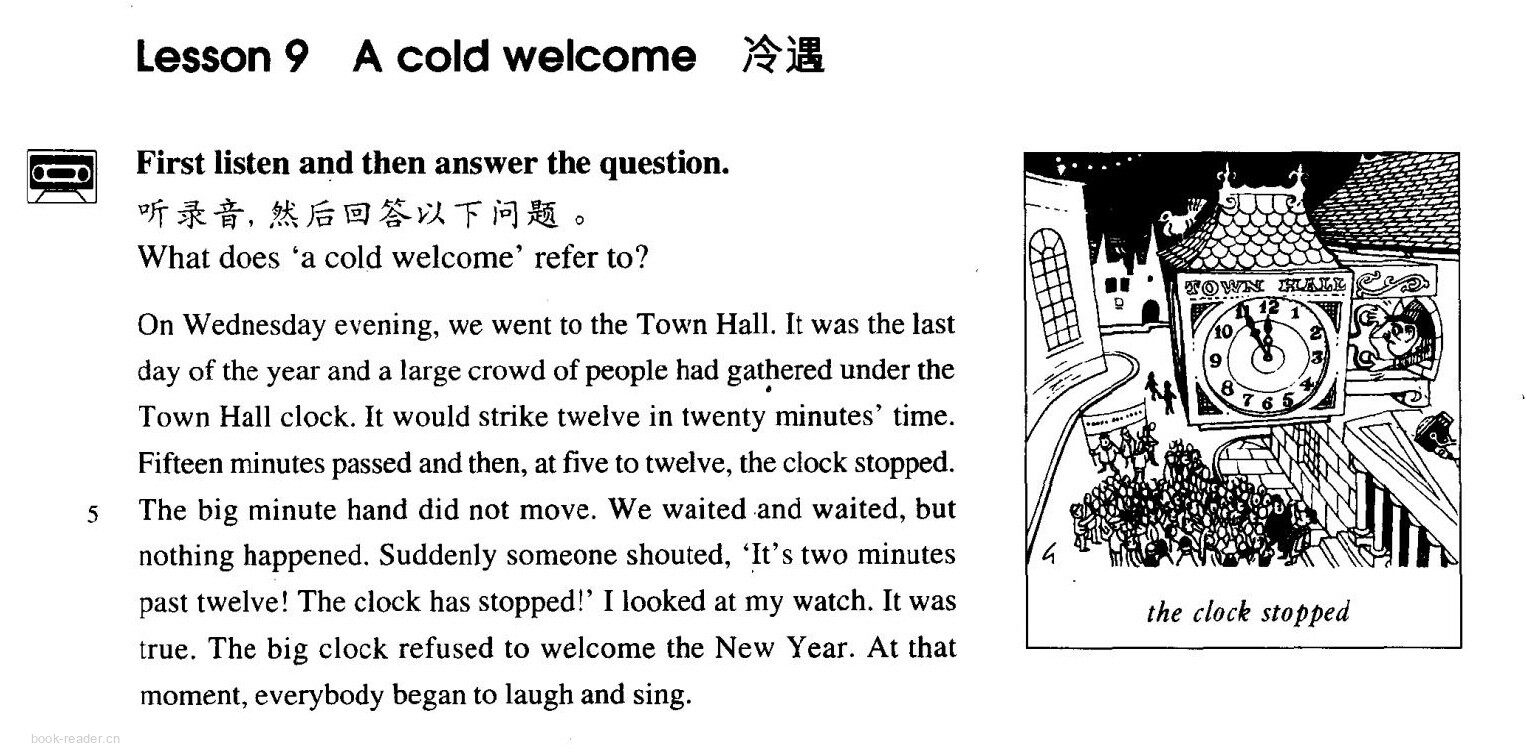 9 A cold welcome绘本故事第2页