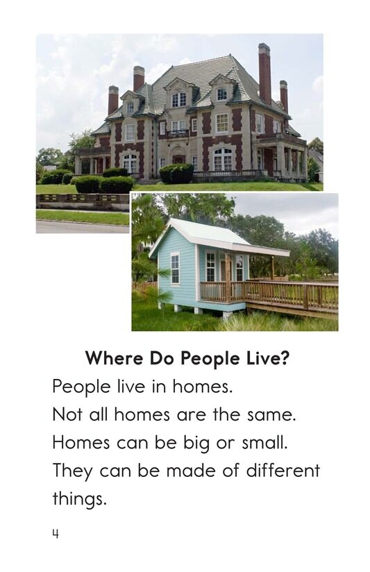 All Kinds of Homes绘本故事第3页