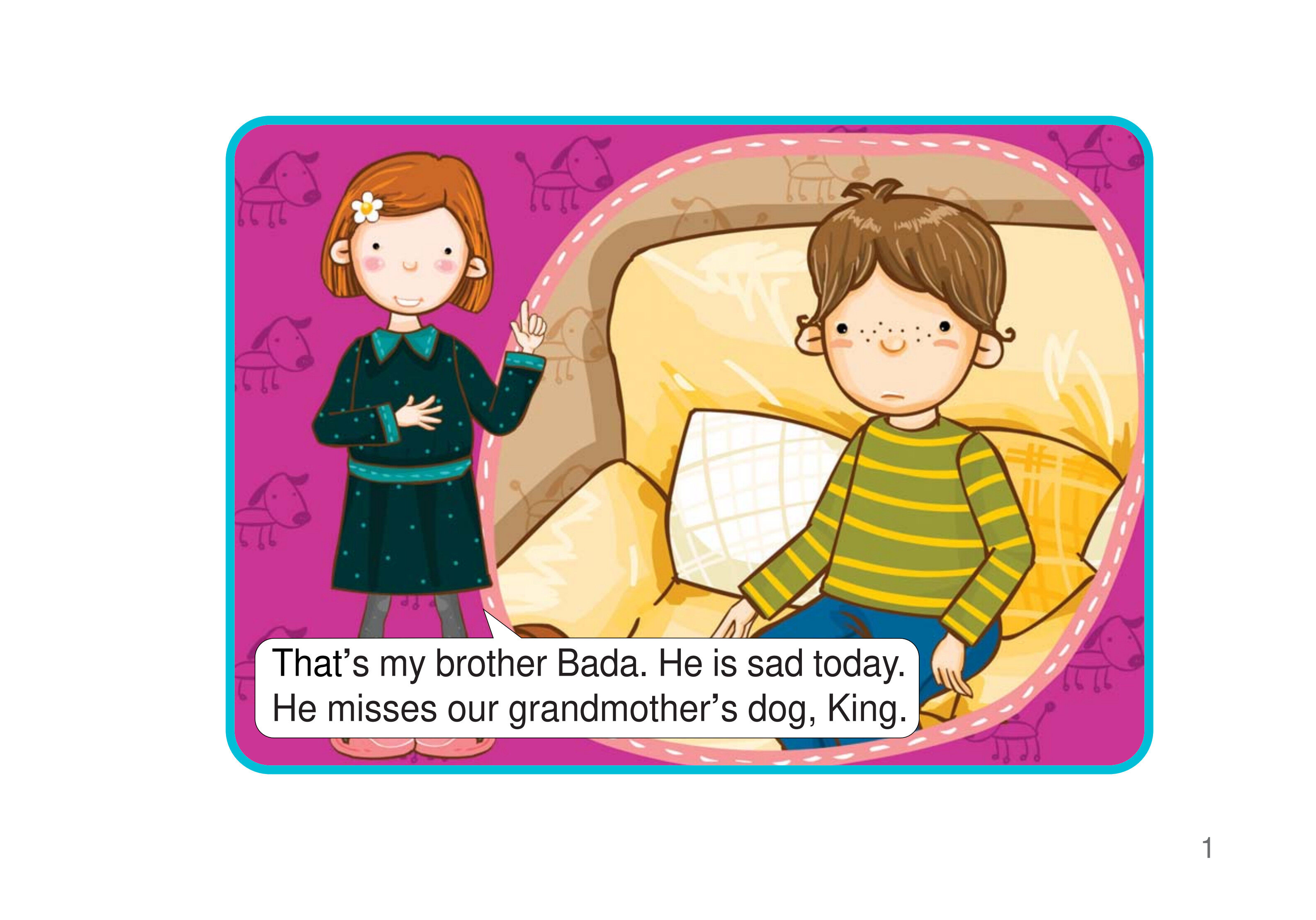 I Miss Him绘本故事第2页