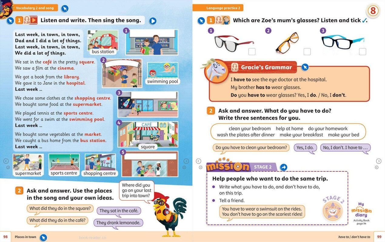 08 Around town绘本故事第4页