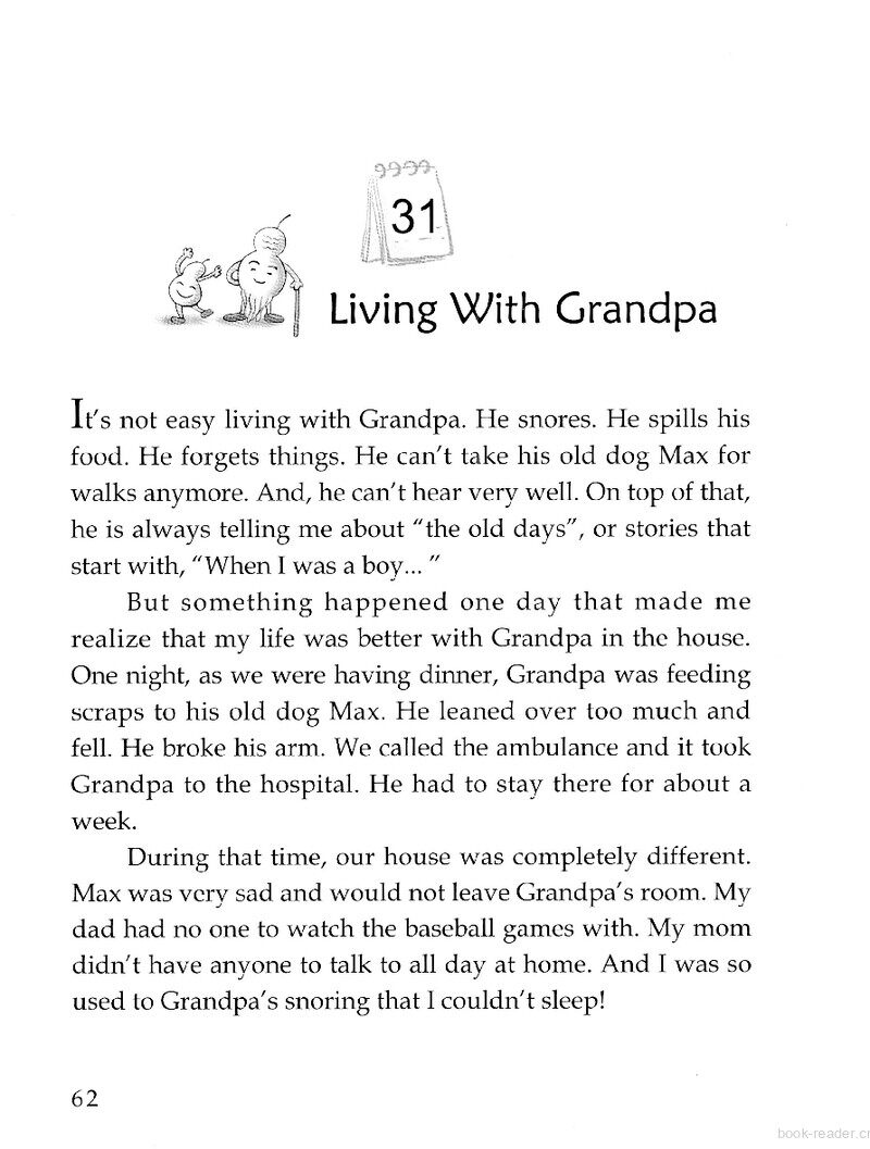 Living With Grandpa绘本故事第2页