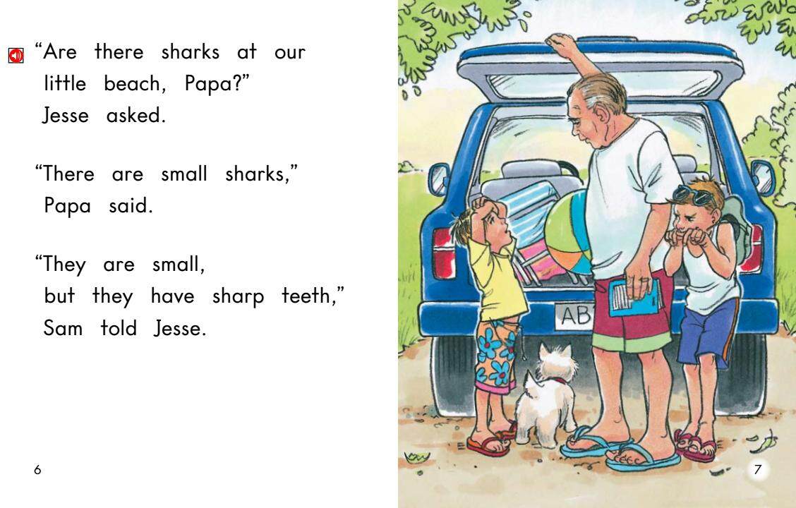 At the Beach绘本故事第5页