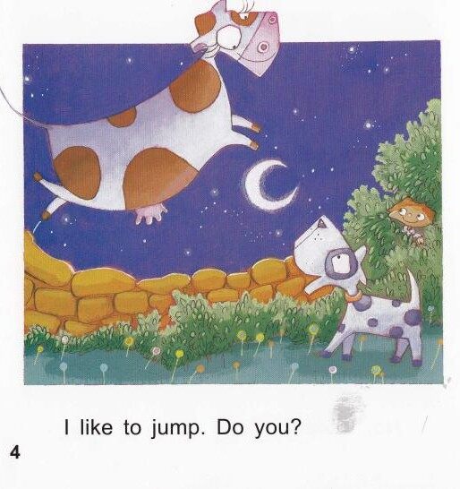 The cow jumped over the moon绘本故事第5页