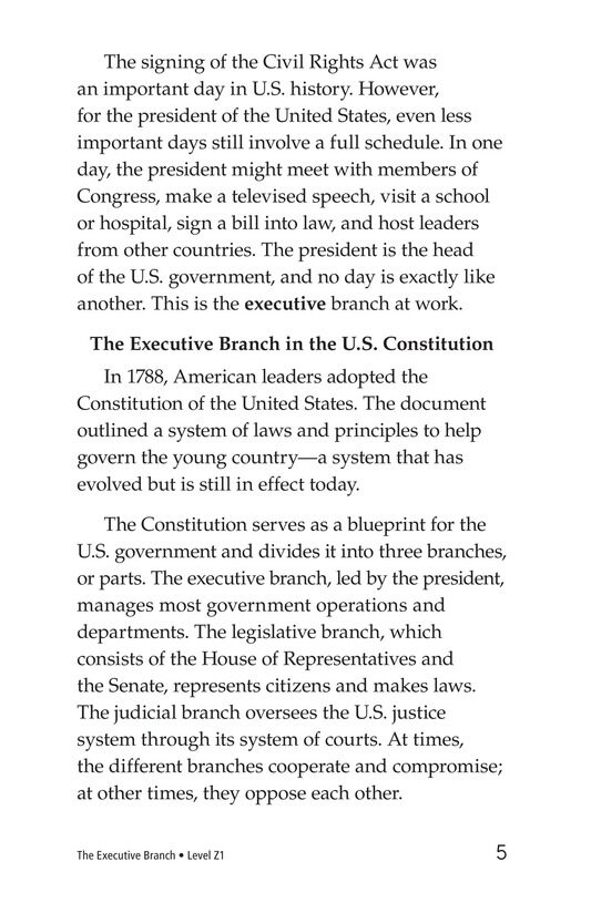 The Executive Branch绘本故事第4页