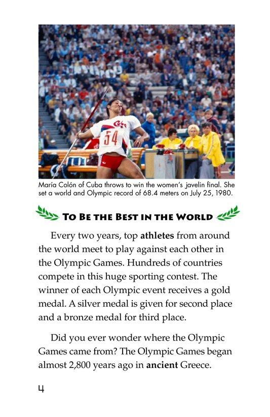 The Olympics Past and Present绘本故事第3页