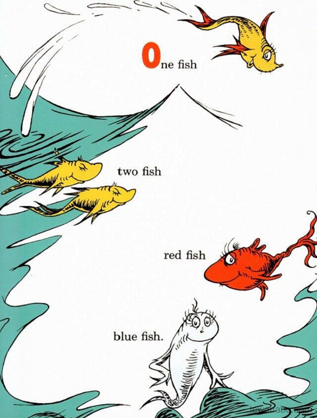 (23周)One Fish Two Fish Red Fish Blue Fish绘本故事第3页