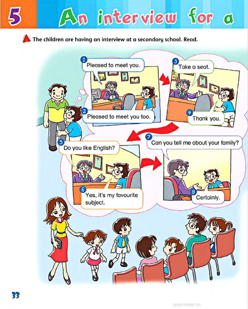 5 An interview for a new school绘本故事第3页