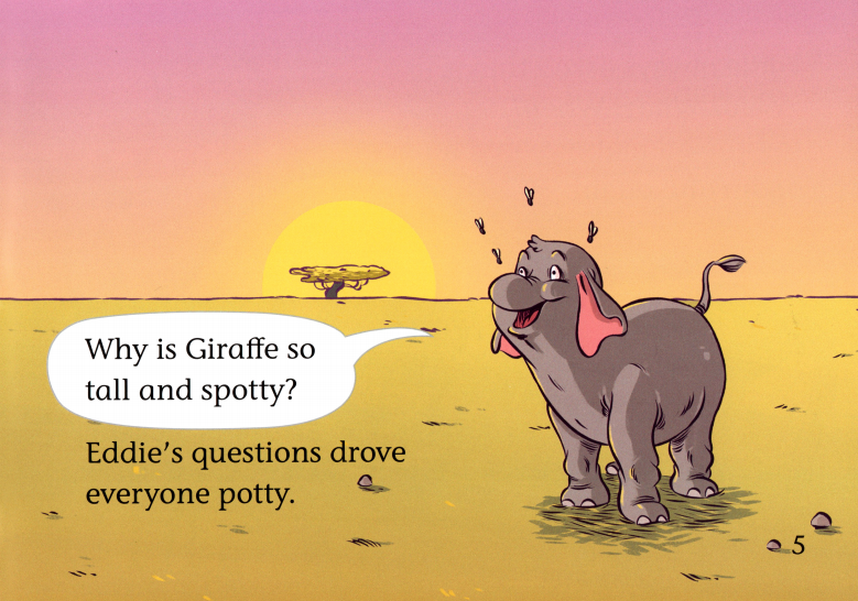 How the Elephant Got His Trunk绘本故事第5页