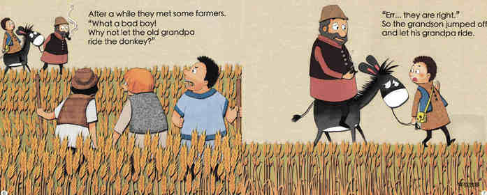 Grandpa,Grandson and Donkey绘本故事第5页