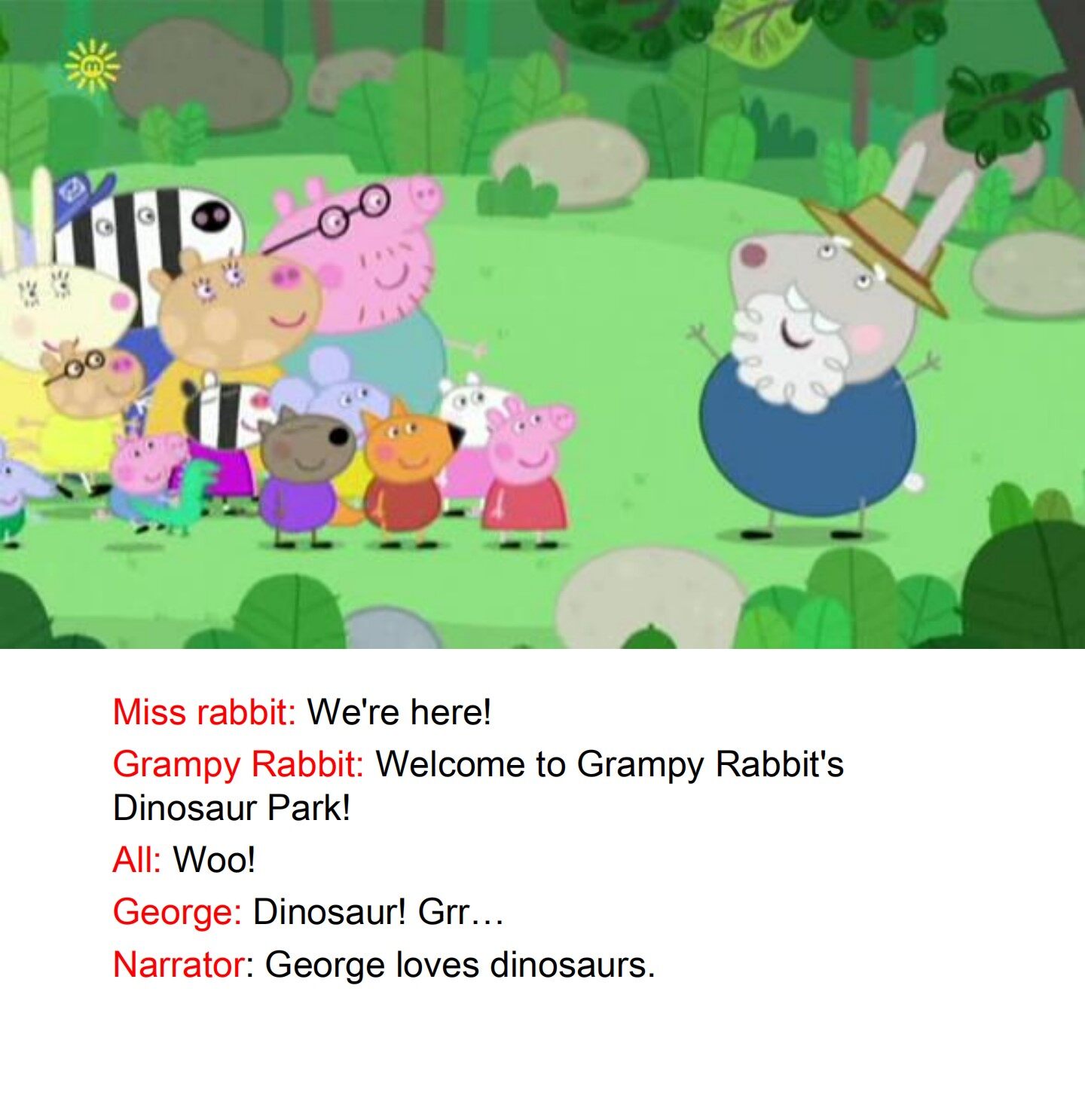 Grampy Rabbit's Dinosaur Park绘本故事第4页