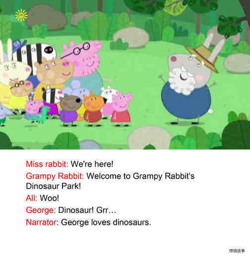 Grampy Rabbit's Dinosaur Park绘本故事第4页
