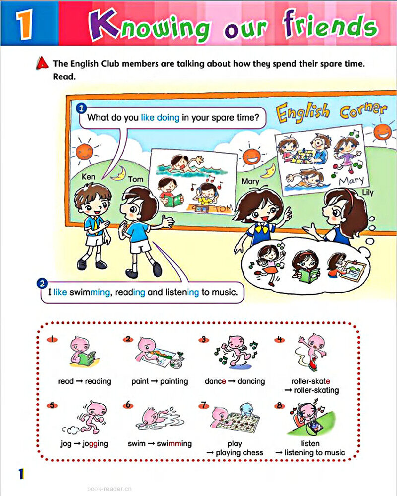 1 Knowing our friends绘本故事第3页