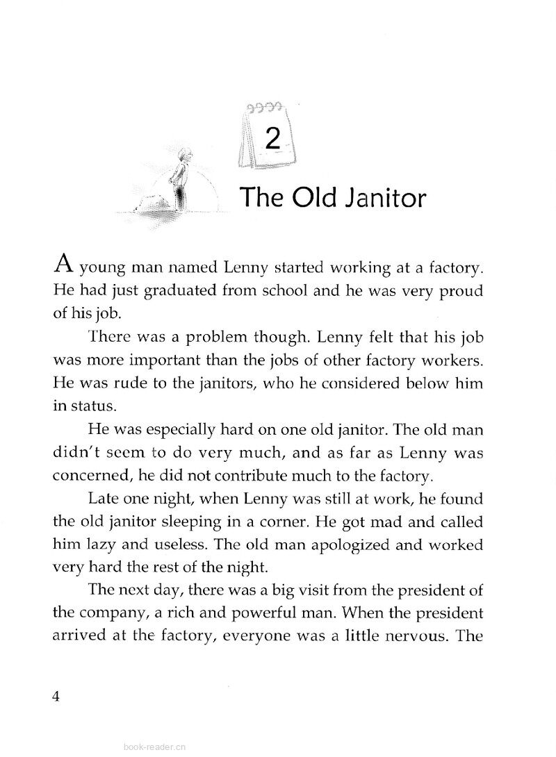 The Old Janitor 绘本故事第2页