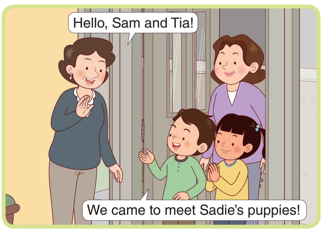 New Puppies!绘本故事第3页