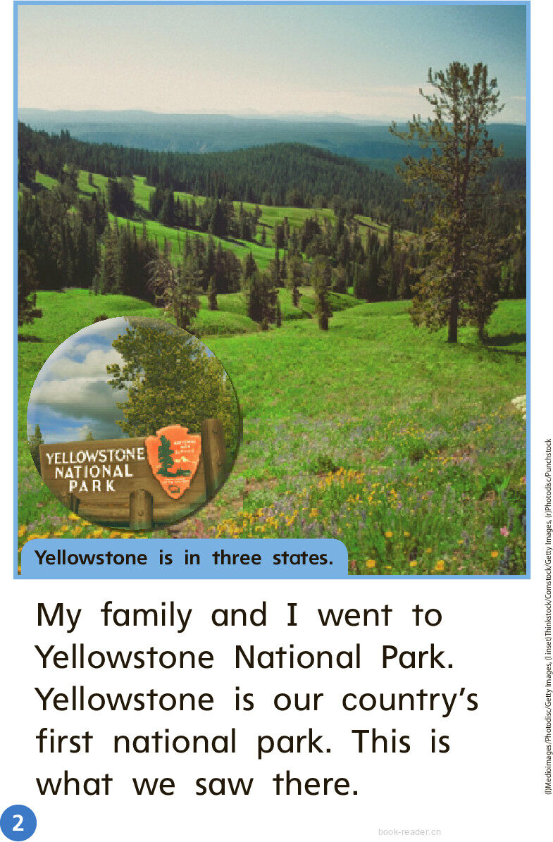 GK Beyond U08W2 My Trip Yellowstone绘本故事第3页