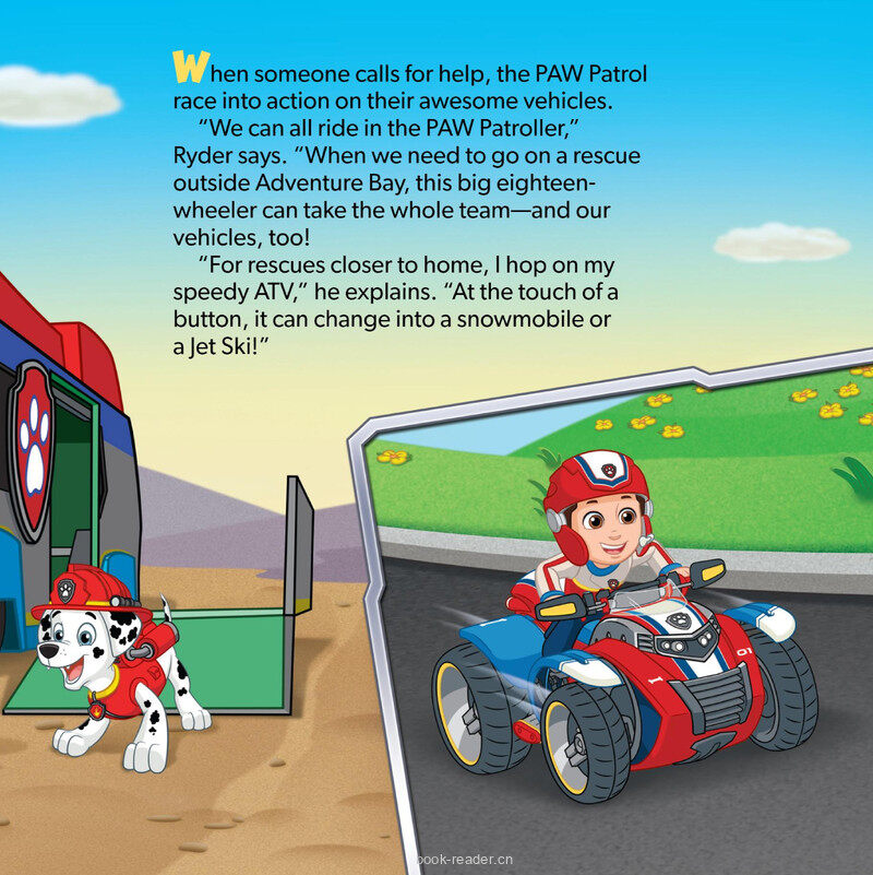 PAW Patrol on the Roll!绘本故事第4页