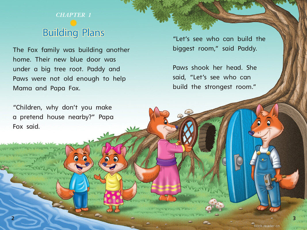 G1 Bey U5W2 The Foxes Build a Home绘本故事第4页